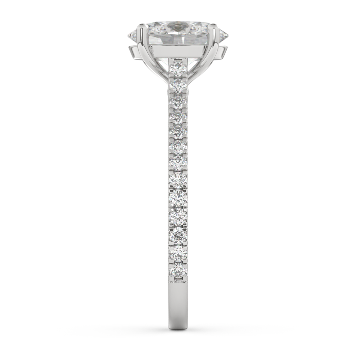 White gold - Central diamond 2.0 ct - view 7
