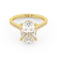 Yellow gold - Central diamond 3.0 ct - view 2