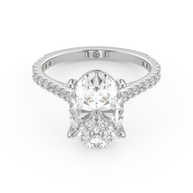 White gold - Central diamond 3.0 ct - view 2