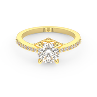 Yellow gold - Central diamond 1.0 ct - view 2