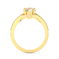 Yellow gold - Central diamond 1.0 ct - view 6