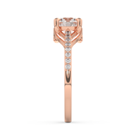 Rose gold - Central diamond 1.0 ct - view 7