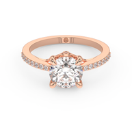 Rose gold - Central diamond 1.5 ct - view 2