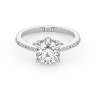 White gold - Central diamond 1.5 ct - view 2
