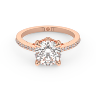 Rose gold - Central diamond 2.0 ct - view 2