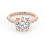 Rose gold - Central diamond 3.0 ct - view 2