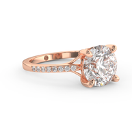Rose gold - Central diamond 3.0 ct - view 3