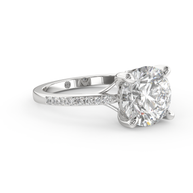 White gold - Central diamond 3.0 ct - view 3