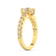 Yellow gold - Central diamond 1.0 ct - view 5