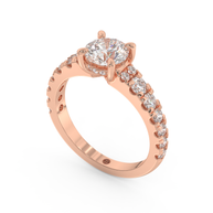 Rose gold - Central diamond 1.0 ct - view 1