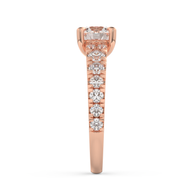 Rose gold - Central diamond 1.0 ct - view 7