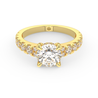 Yellow gold - Central diamond 1.5 ct - view 2