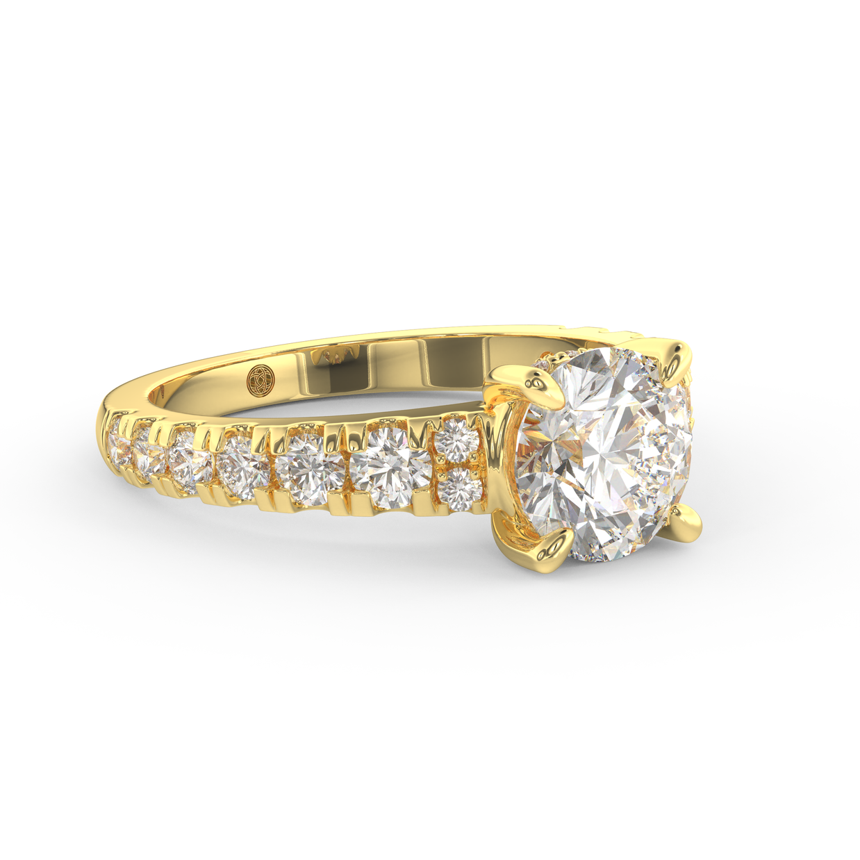Yellow gold - Central diamond 1.5 ct - view 3
