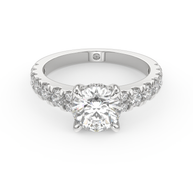 White gold - Central diamond 1.5 ct - view 2