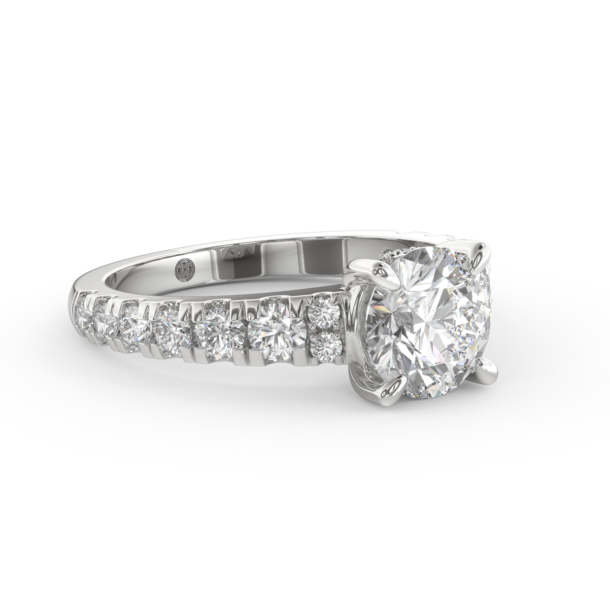 White gold - Central diamond 1.5 ct - view 3