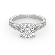 White gold - Central diamond 2.0 ct - view 2