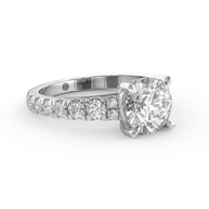 White gold - Central diamond 2.0 ct - view 3