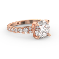 Rose gold - Central diamond 3.0 ct - view 3