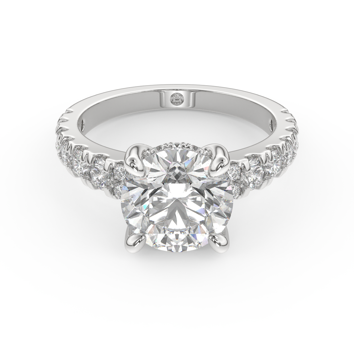 White gold - Central diamond 3.0 ct - view 2