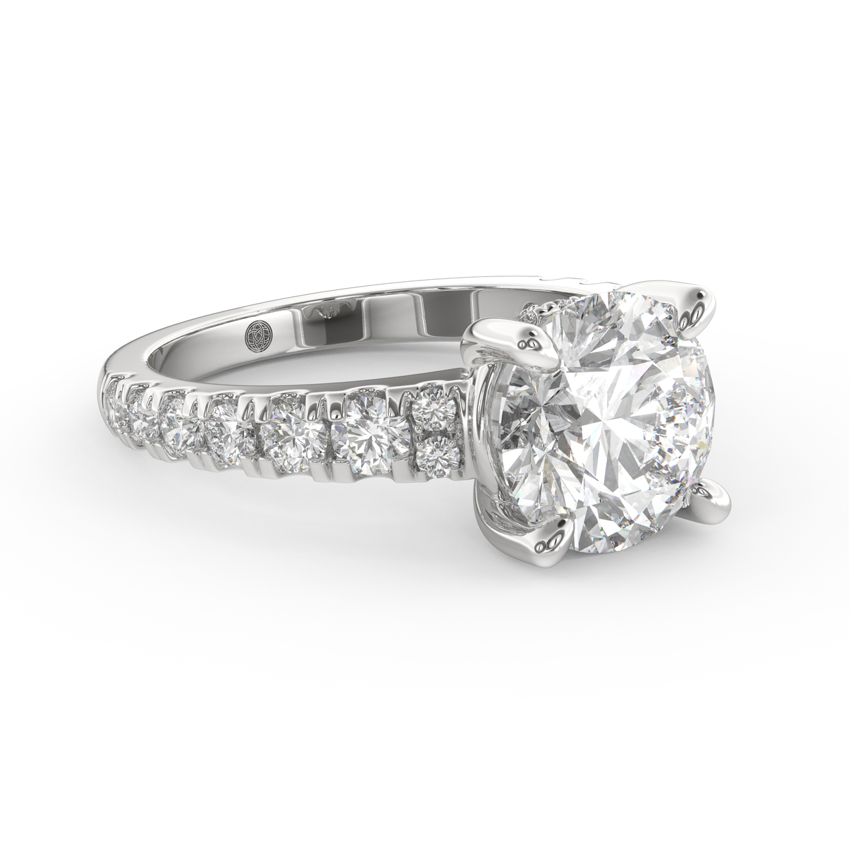White gold - Central diamond 3.0 ct - view 3