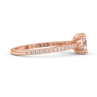 Rose gold - Central diamond 1.0 ct - view 3