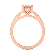 Rose gold - Central diamond 1.0 ct - view 6
