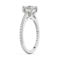 White gold - Central diamond 1.0 ct - view 5