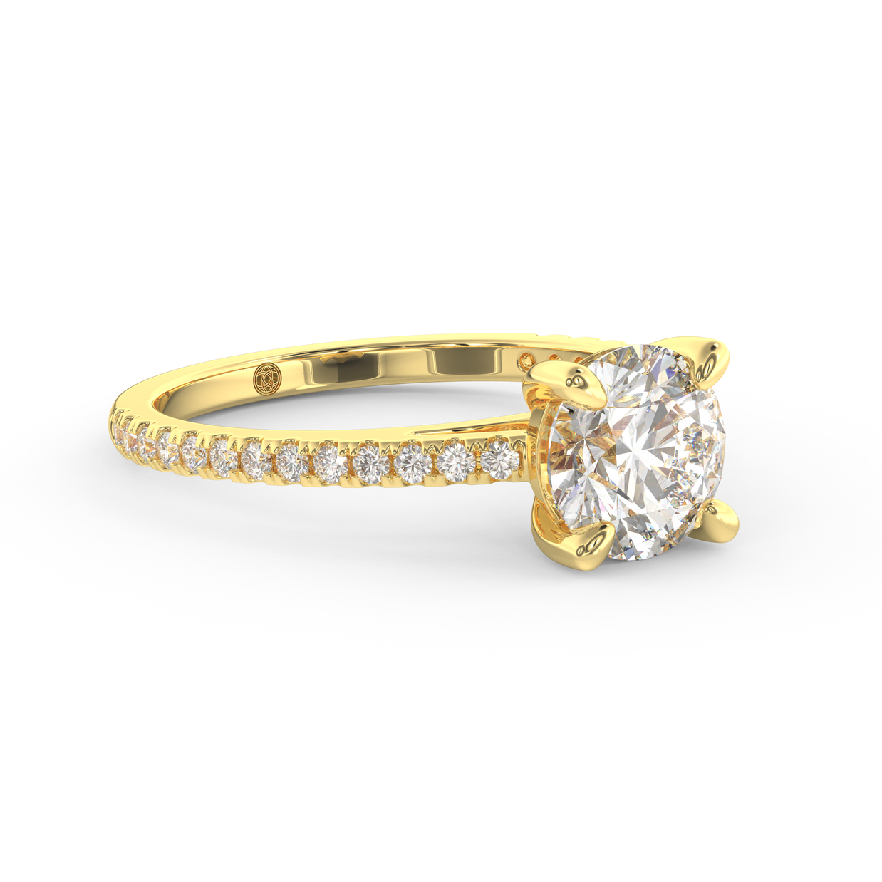 Yellow gold - Central diamond 1.5 ct - view 3
