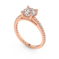 Rose gold - Central diamond 1.5 ct - view 1