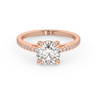 Rose gold - Central diamond 1.5 ct - view 2