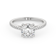 White gold - Central diamond 1.5 ct - view 2