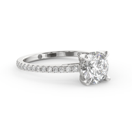 White gold - Central diamond 1.5 ct - view 3