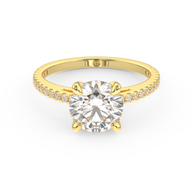 Yellow gold - Central diamond 2.0 ct - view 2