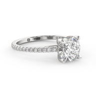 White gold - Central diamond 2.0 ct - view 3