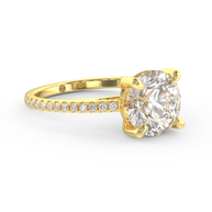 Yellow gold - Central diamond 3.0 ct - view 3