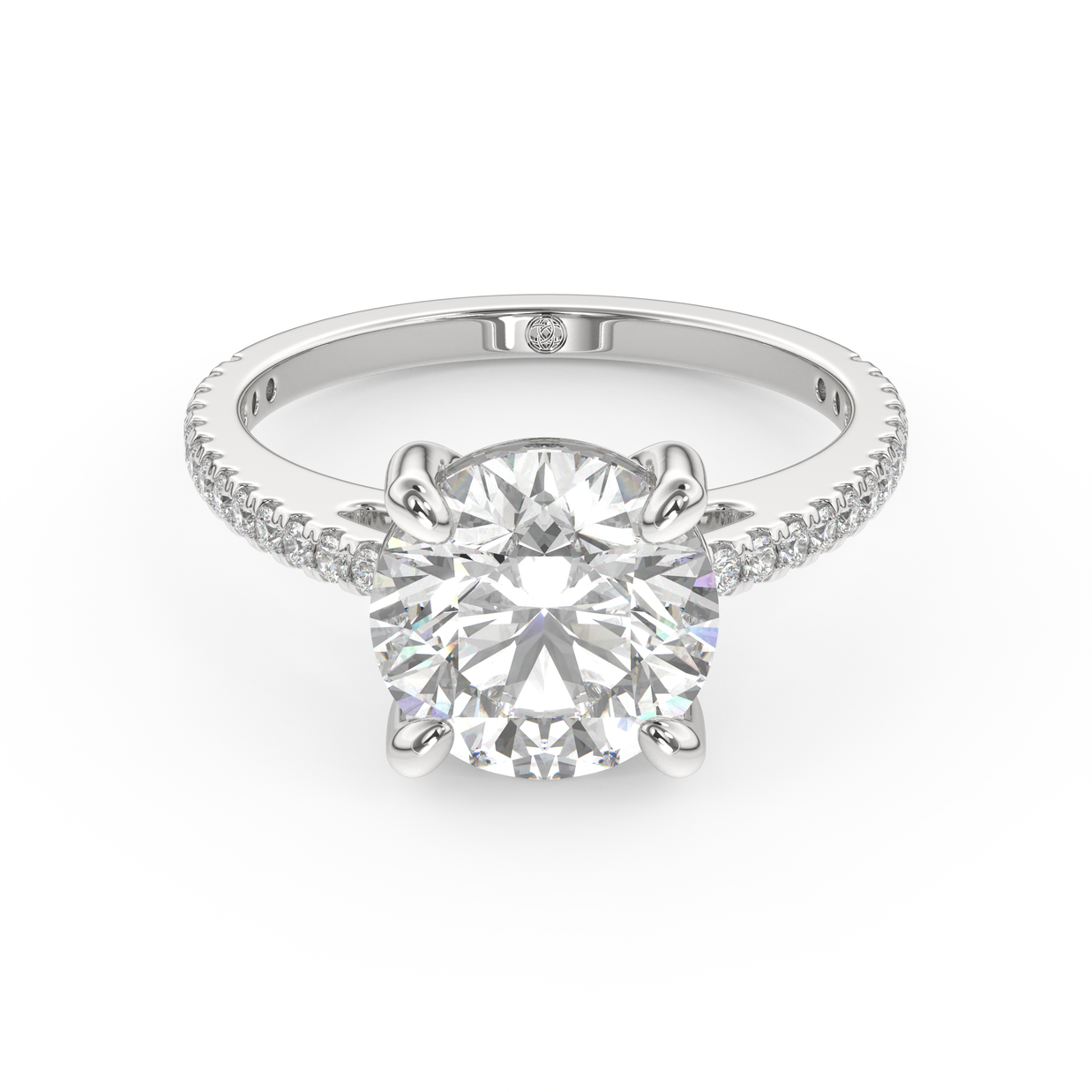 White gold - Central diamond 3.0 ct - view 2