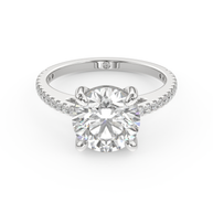 White gold - Central diamond 3.0 ct - view 2