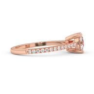 Rose gold - Central diamond 1.0 ct - view 3