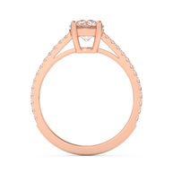 Rose gold - Central diamond 1.0 ct - view 6