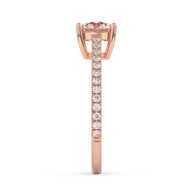 Rose gold - Central diamond 1.0 ct - view 7