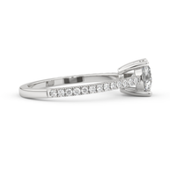 White gold - Central diamond 1.0 ct - view 3