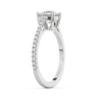 White gold - Central diamond 1.0 ct - view 5
