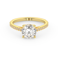 Yellow gold - Central diamond 1.5 ct - view 2