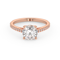 Rose gold - Central diamond 1.5 ct - view 2