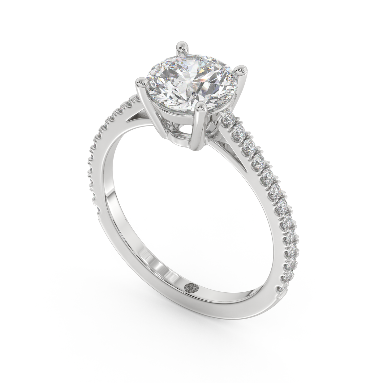 White gold - Central diamond 1.5 ct - view 1