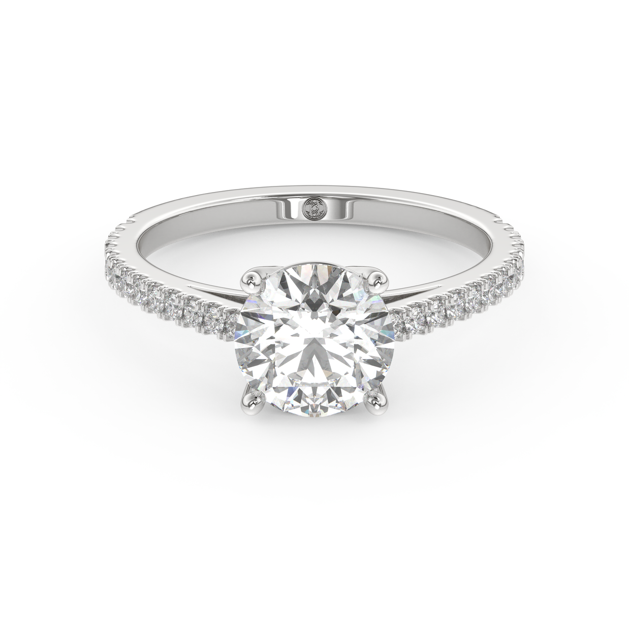 White gold - Central diamond 1.5 ct - view 2