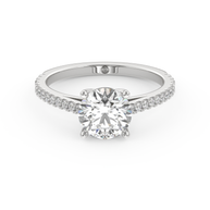 White gold - Central diamond 1.5 ct - view 2