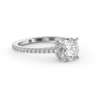 White gold - Central diamond 1.5 ct - view 3
