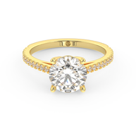 Yellow gold - Central diamond 2.0 ct - view 2