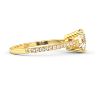 Yellow gold - Central diamond 2.0 ct - view 3